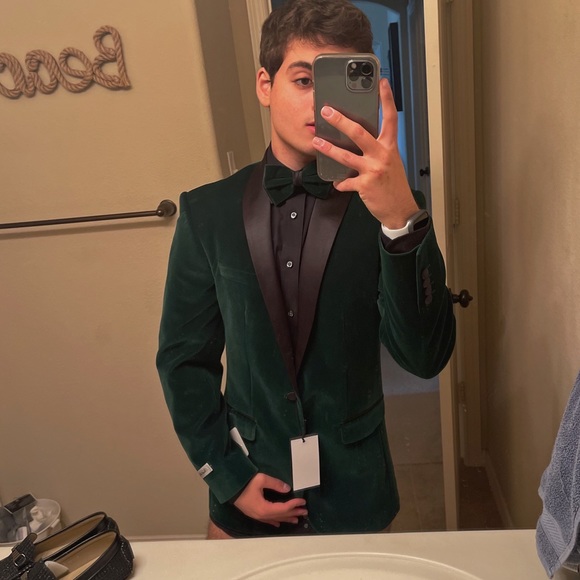 emerald green suit jacket